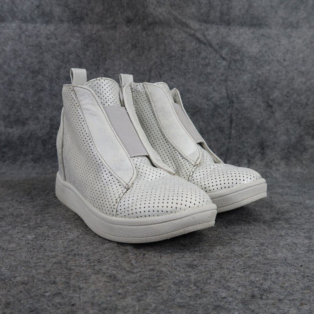 MIA Kids Shoes Girls 12 Sneaker Boots Gracey Hidden Wedge Slip On Fashion Grey
